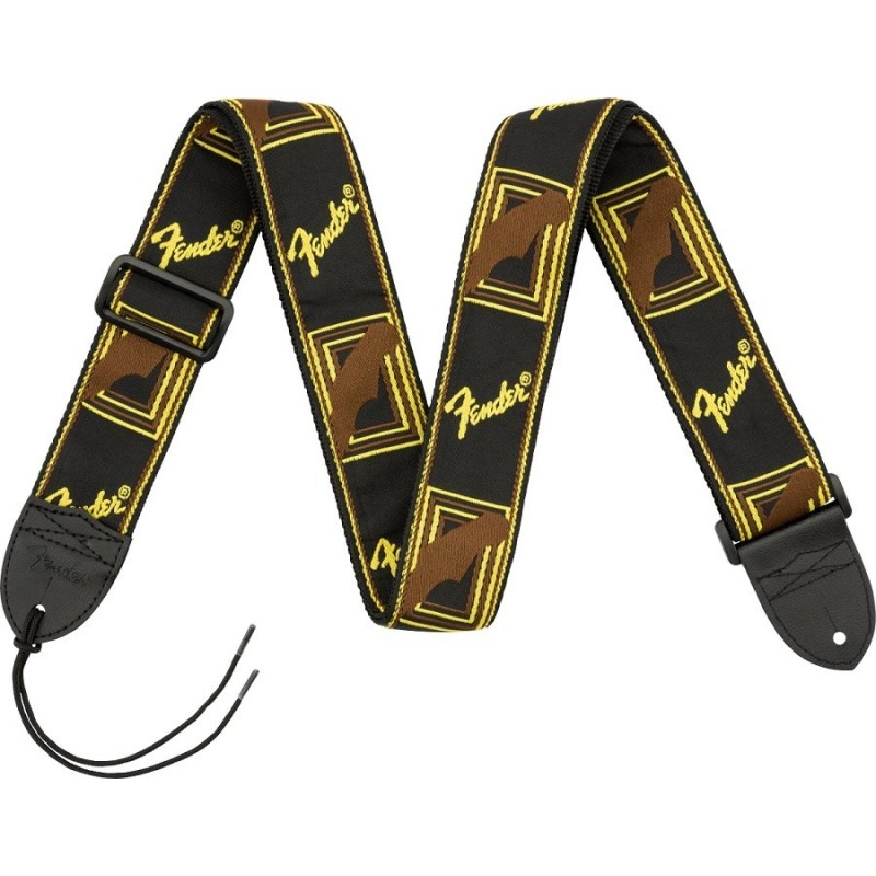 FENDER TRACOLLA 2” MONOGRAMMED STRAPS B/Y/B - vaiconlasigla