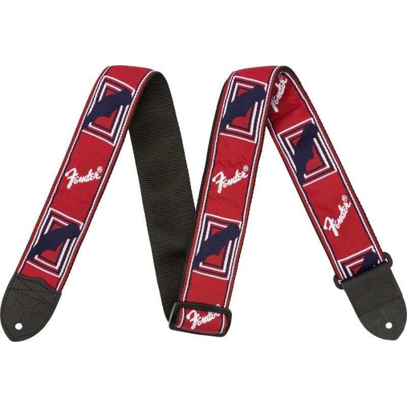 FENDER TRACOLLA 2” MONOGRAMMED STRAPS R/W/B - vai con la sigla
