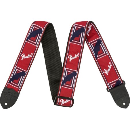 FENDER TRACOLLA 2” MONOGRAMMED STRAPS R/W/B - vai con la sigla