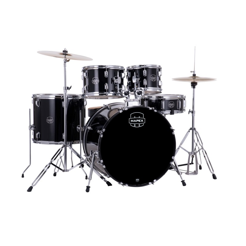 MAPEX IT CM5294FTCDK COMET ROCK 5 PEZZI DARK BLACK CON HARDWARE E PIATTI