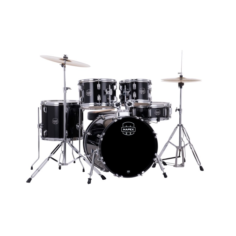 MAPEX IT CM5844FTCDK COMET JUNIOR 5 PEZZI DARK BLACK CON HARDWARE E PIATTI