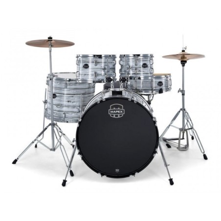 MAPEX IT CM5844FTCFI  COMET JUNIOR 5 PEZZI WHITE MARBLEWOOD CON HARDWARE E PIATTI