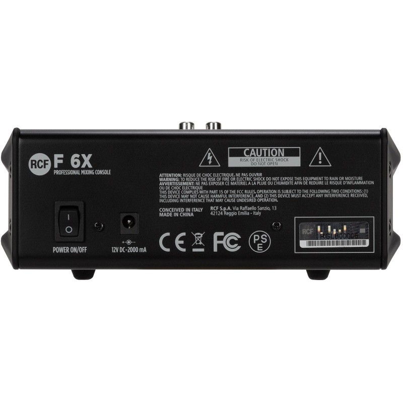 RCF F6X MIXER AUDIO 6 canali con multi-fx - vaiconlasigla
