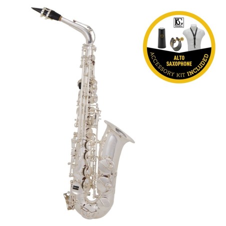 GRASSI GR AS210AGBUNDLE Sassofono Contralto in Mib argentato + kitaccessori BG