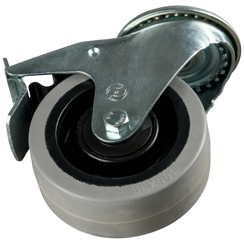 MODULA KIT of 4 black steel plate wheels