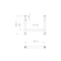 MODULA H-Tube 50x50 cm black