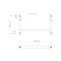 MODULA H-Tube 50x80 cm nera