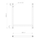 MODULA H-Tube 100x80 cm black