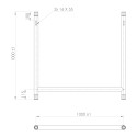 MODULA H-Tube 100x100 cm black