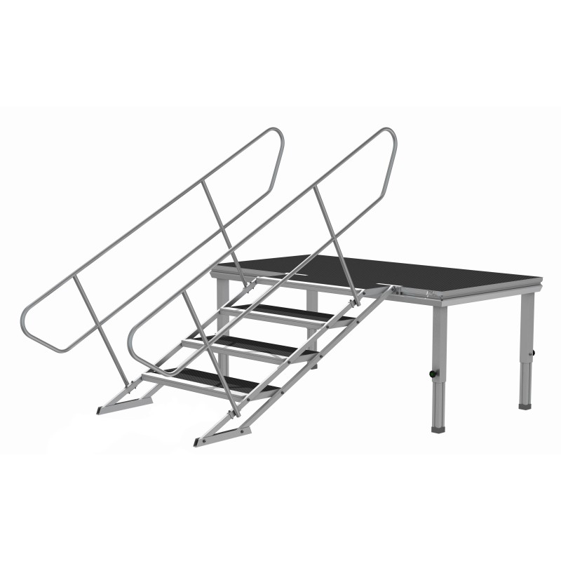 MODULA Four-step stair with adjustable height 60/100 cm