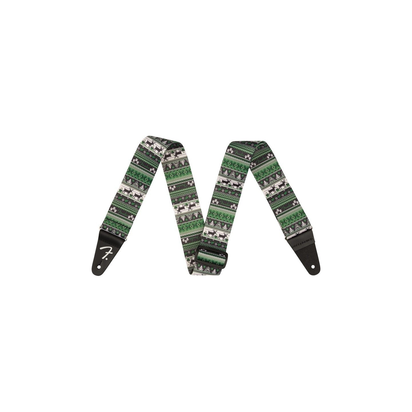 FENDER Tracolla Ugly Xmas Sweater Strap, Green Fair Isle - vai con la sigla