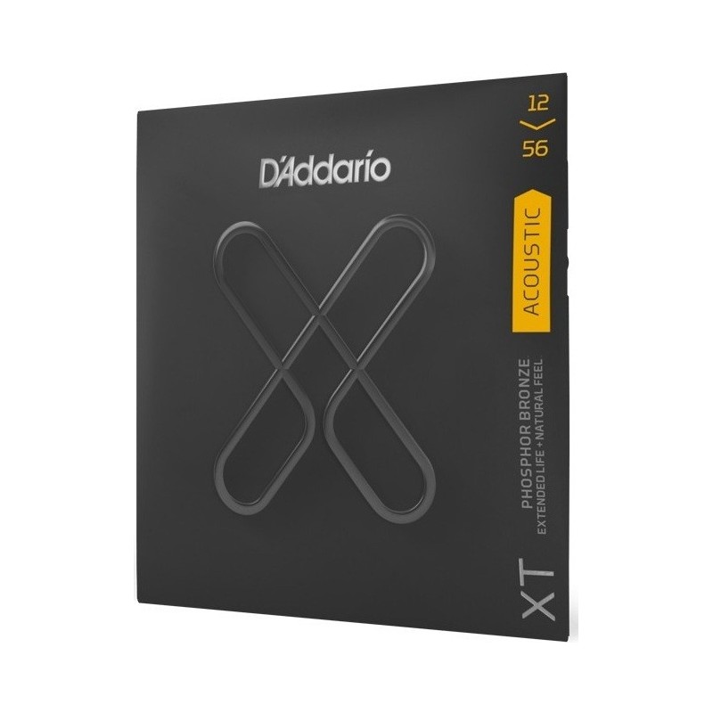 D'ADDARIO XTAPB1256 Set corde serie XT per chitarra acustica Phospor Bronze 12/56 - vai con la sigla