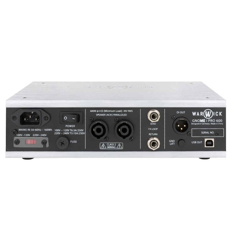 WARWICK GNOME I PRO 6  Mini-Testata per basso 600W con USB - vai con la sigla