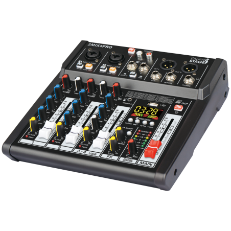 ITALIAN STAGE IS 2MIX4 PRO,Mixer Audio con Lettore, Registratore ed Effetti - vai con la sigla