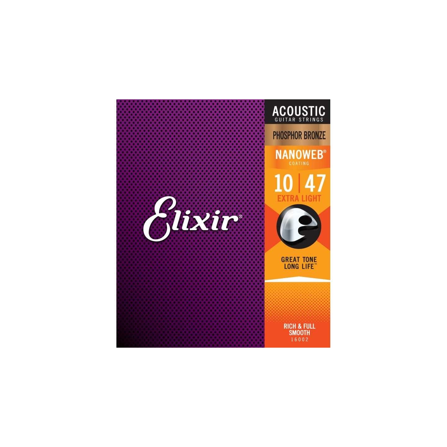 ELIXIR 16002 ACOUSTIC PHOSPHOR BRONZE Nanoweb, corde chitarra acustica - vai con la sigla