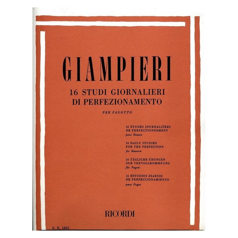 16 Studi Giornalieri Di Perfezionamento - vai con la sigla