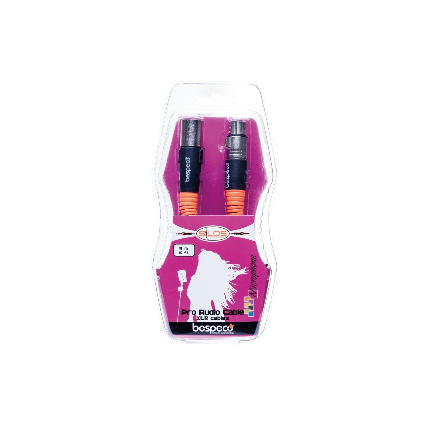 BESPECO Cavo per microfoni – cannon maschio – cannon femmina - 9mt - vai con la sigla