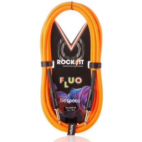 BESPECO Cavo fluo per strumento – jack Ø 6,3 mm – jack Ø 6,3 mm - 6mt orange - vai con la sigla