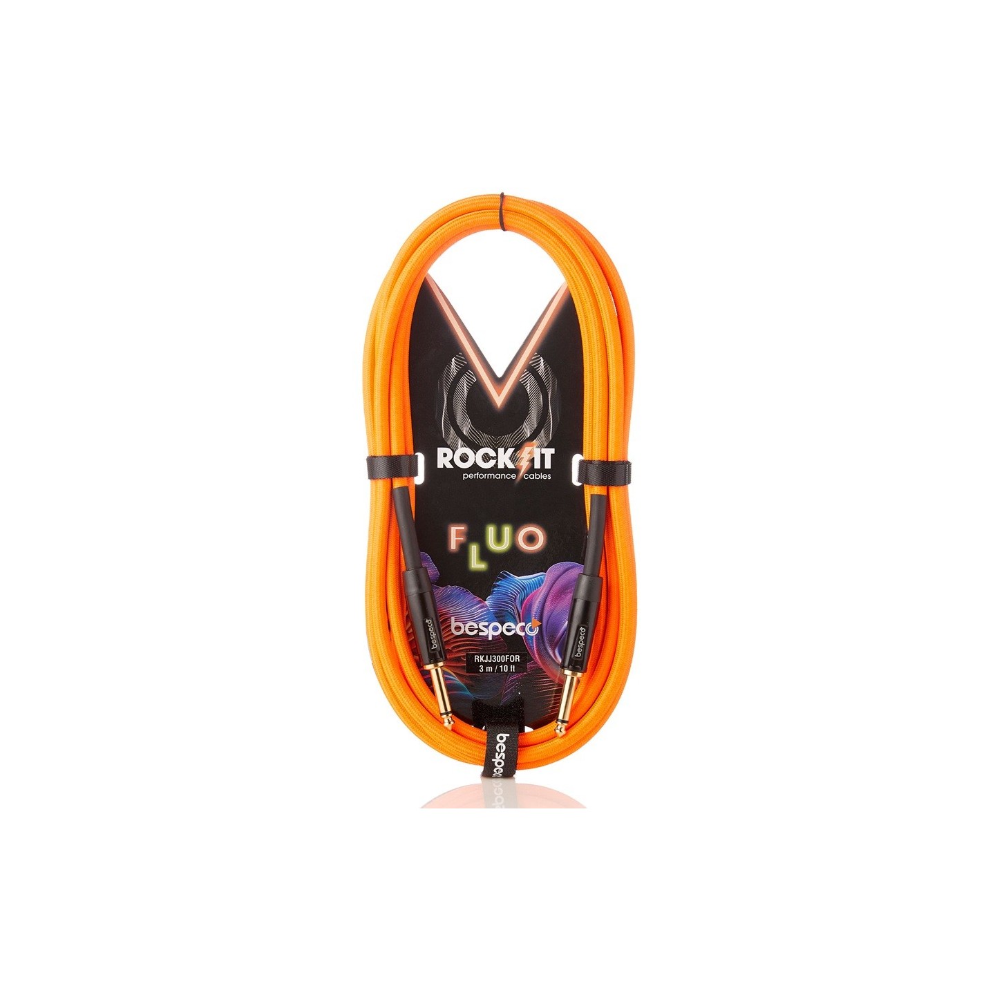 BESPECO Cavo fluo per strumento – jack Ø 6,3 mm – jack Ø 6,3 mm - 6mt orange - vai con la sigla