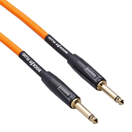 BESPECO Cavo fluo per strumento – jack Ø 6,3 mm – jack Ø 6,3 mm - 4,5mt orange - vai con la sigla