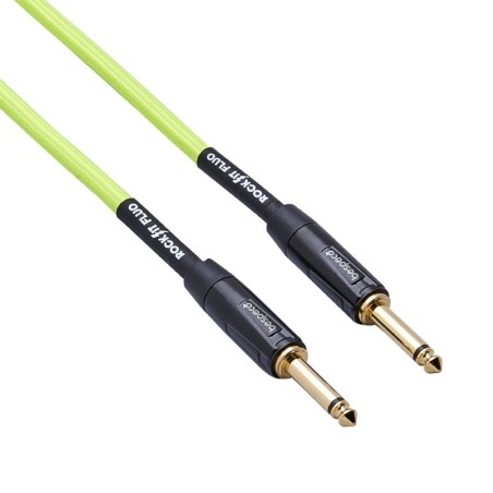 BESPECO Cavo fluo per strumento – jack Ø 6,3 mm – jack Ø 6,3 mm - 6mt giallo - vai con la sigla