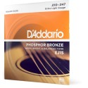 D'Addario EJ15 Phosphor Bronze Acoustic Guitar Strings, Extra Light, 10-47 - vai con la sigla