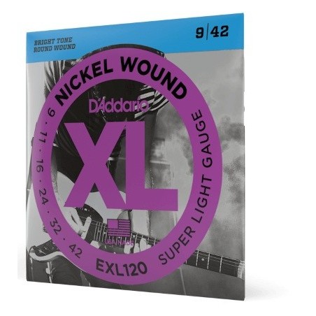 D'Addario EXL120 corde per chitarra elettrica, Nickel Wound, Super Light, 9-42 - vai con la sigla