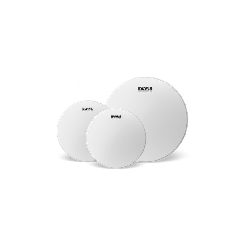 EVANS Confezione da 3 pelli sabbiate G2 per tom rispettivamente di 10 ", 12 " e 14 ", Fusion - vai con la sigla