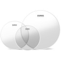 EVANS Confezione da 3 pelli trasparenti  G2 per tom rispettivamente di 10 ", 12 " e 14 ", Fusion - vai con la sigla