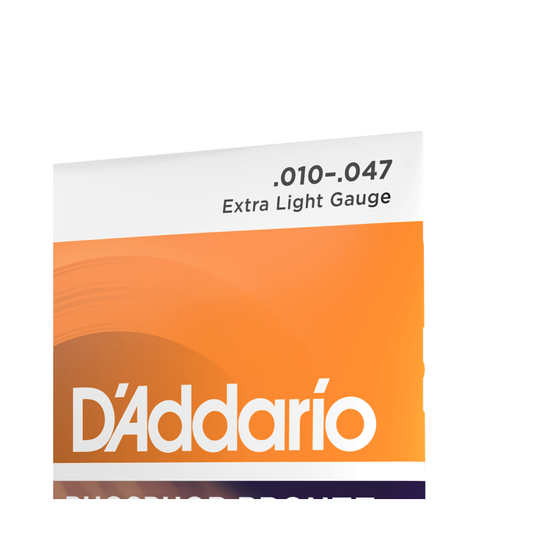 D'Addario EJ15 Phosphor Bronze Acoustic Guitar Strings, Extra Light, 10-47 - vai con la sigla