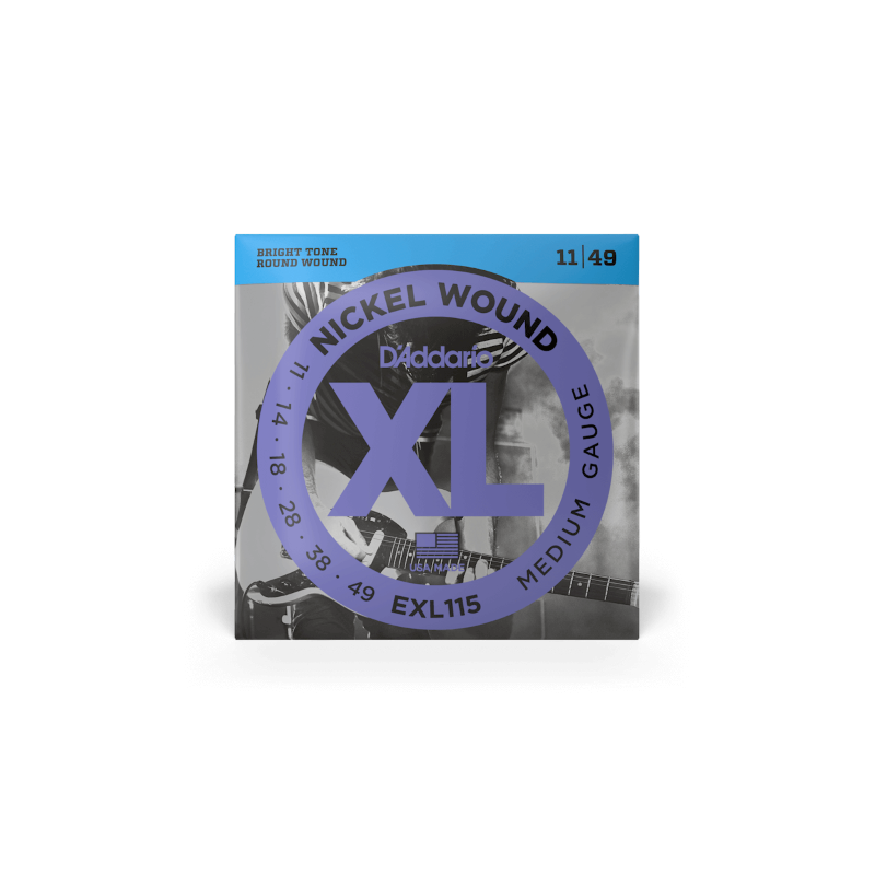 D'ADDARIO EXL115 per chitarra elettrica, Nickel Wound, Medium/Blues-Jazz Rock, 11-49 - vai con la sigla