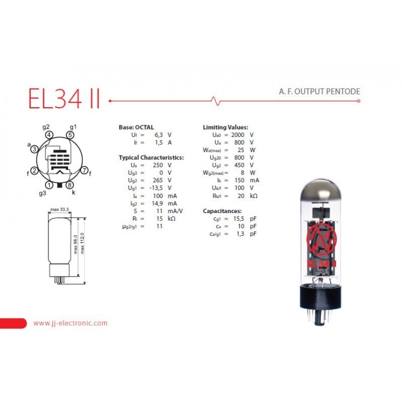 JJ EL34 II Matched Pair - vai con la sigla