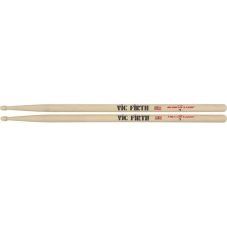 VIC FIRTH 2B Bacchette American Classic Hickory Punta in Legno - vai con la sigla