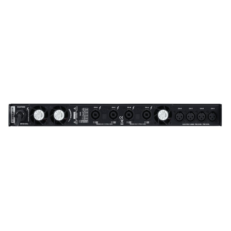 AMPLIFICATORE CLASSE D STUDIOMASTER DQX4-2600 4X650W - 8OHM CON PFC & DSP