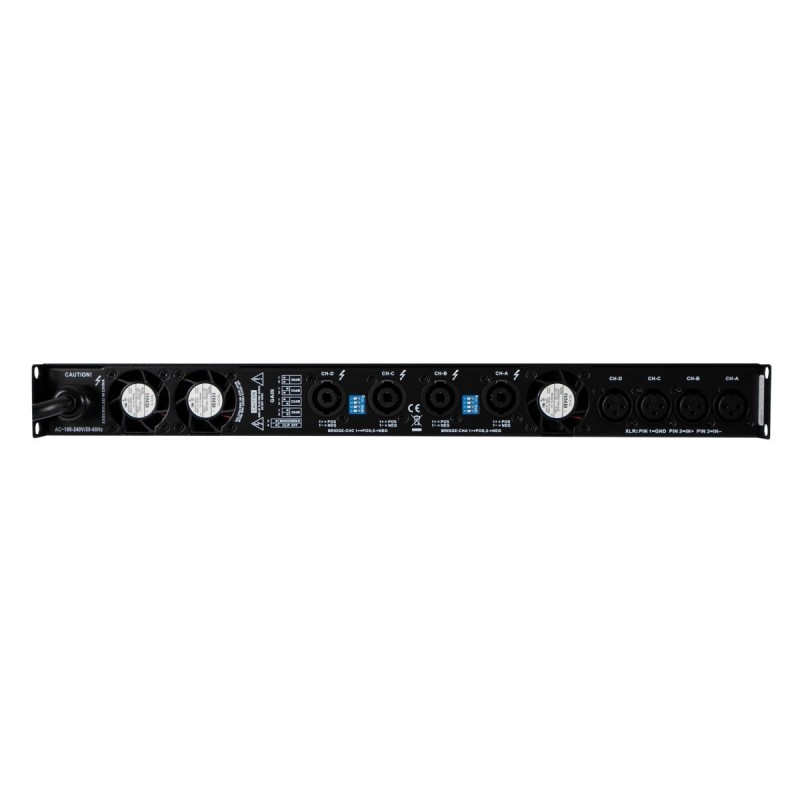 AMPLIFICATORE CLASSE D STUDIOMASTER QX4-8000 4X2000W - 8OHM CON PFC