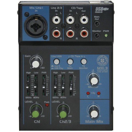 TOPP PRO MXi.3  Mixer 3 Canali Con Funzione USB E Bluetooth" - vaiconlasigla