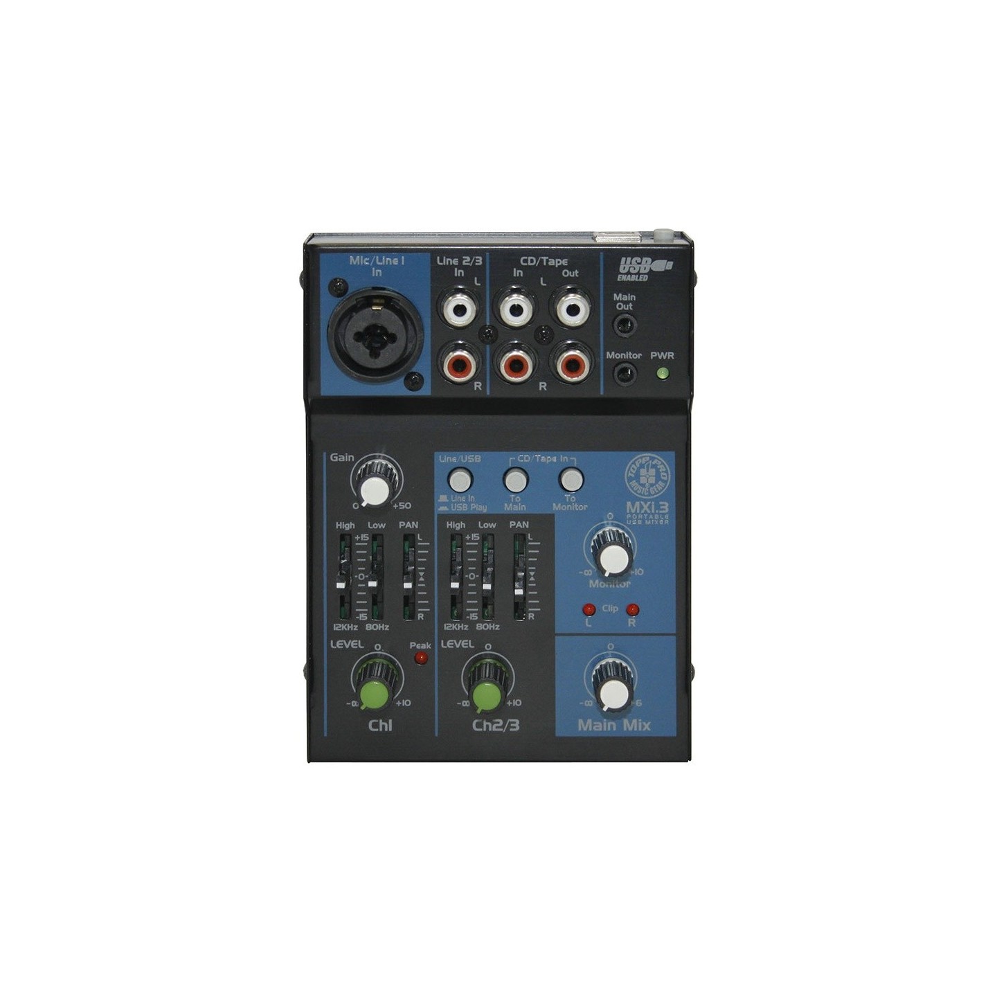 TOPP PRO MXi.3  Mixer 3 Canali Con Funzione USB E Bluetooth" - vaiconlasigla