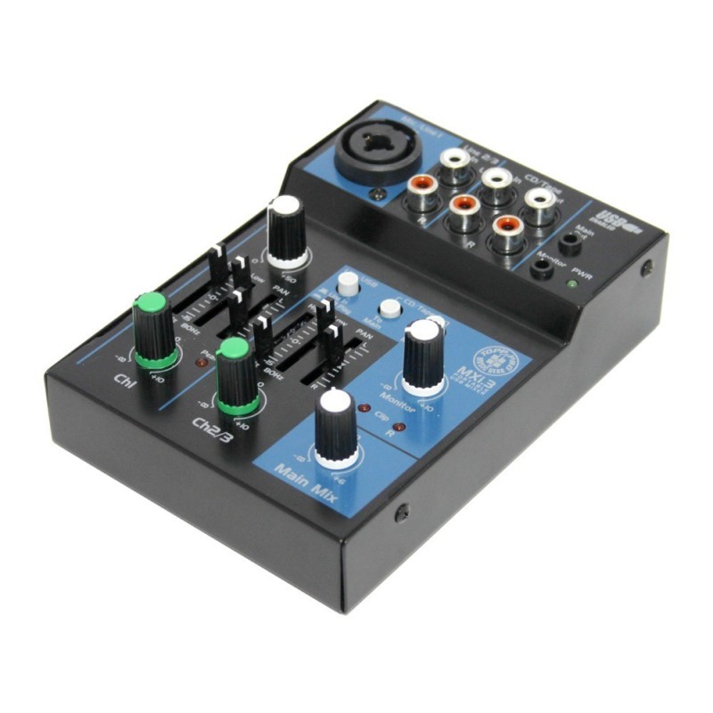 TOPP PRO MXi.3  Mixer 3 Canali Con Funzione USB E Bluetooth" - vaiconlasigla