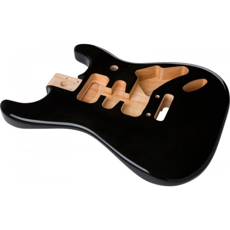 Corpo Fender Deluxe Series Stratocaster HSH Alder 2 Point Bridge Mount Black