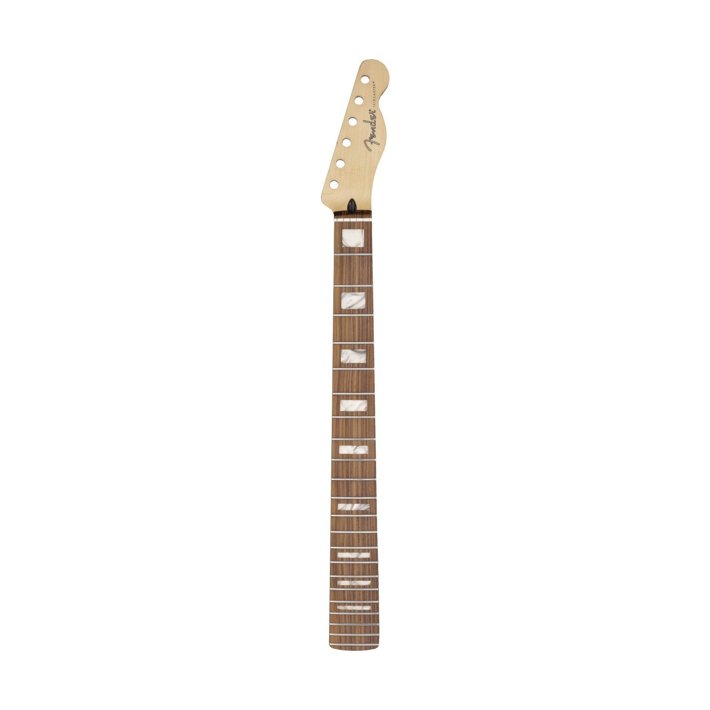 Manico Fender PlayeTele Neck w/Block Inlays, 22 Medium Jumbo Frets, Pau Ferro