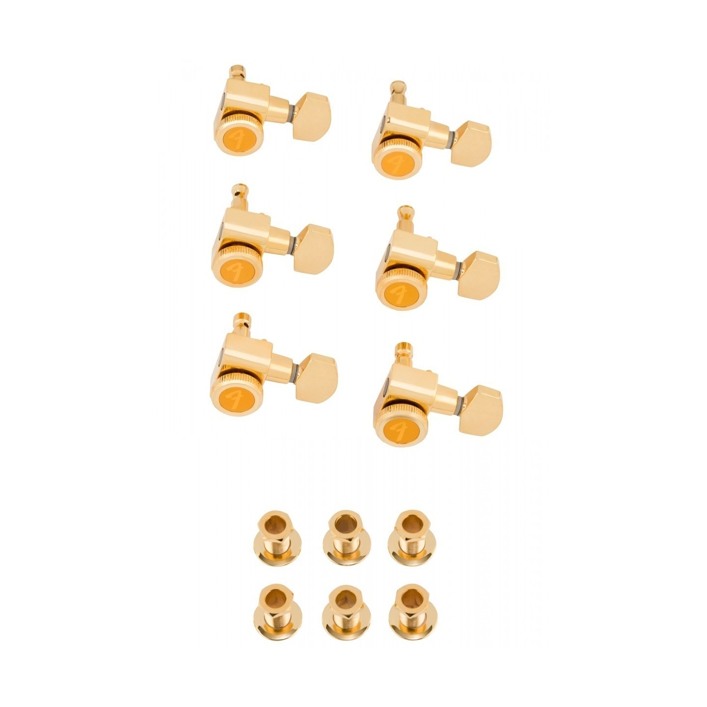 Fender Parts Locking Stratocaster/Telecaster Staggered Tuning Machines (6)  Gold 0990818200