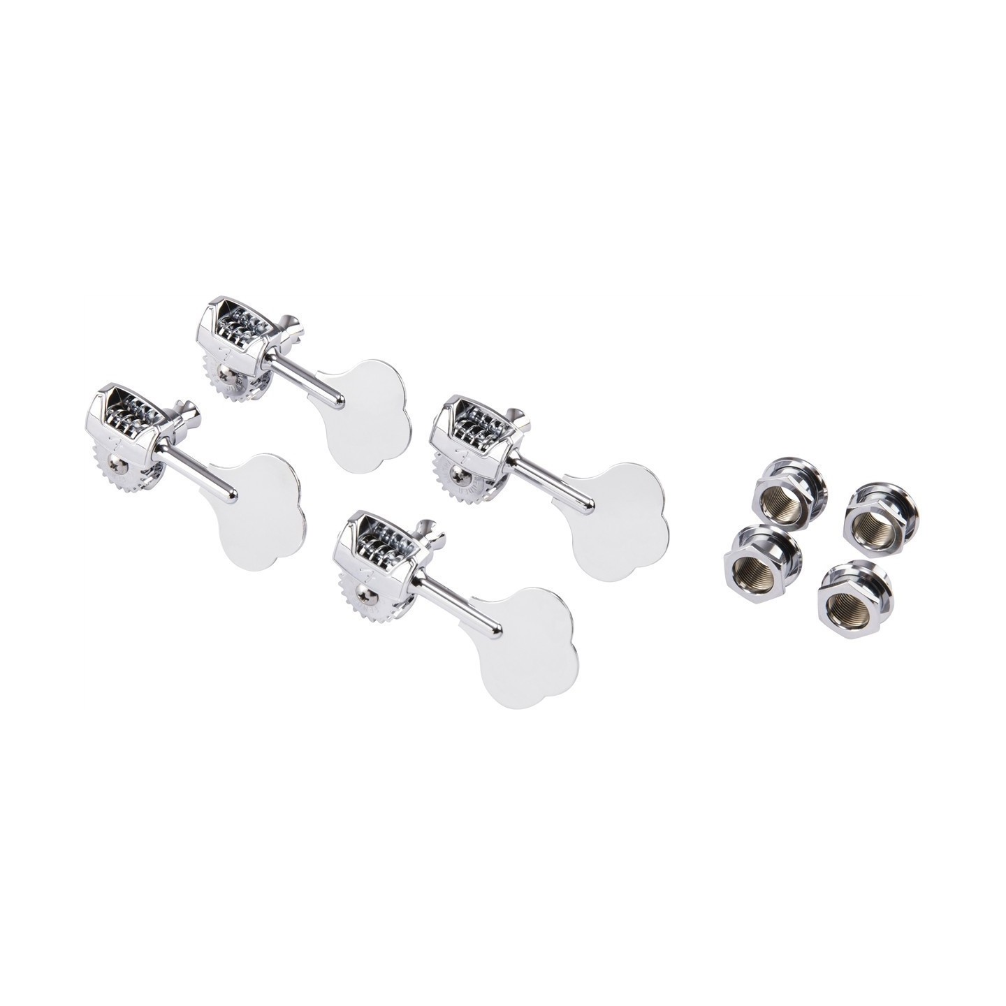 Fender Parts Deluxe Bass Tuners with Fluted-Shafts (4) Chrome  0992006000