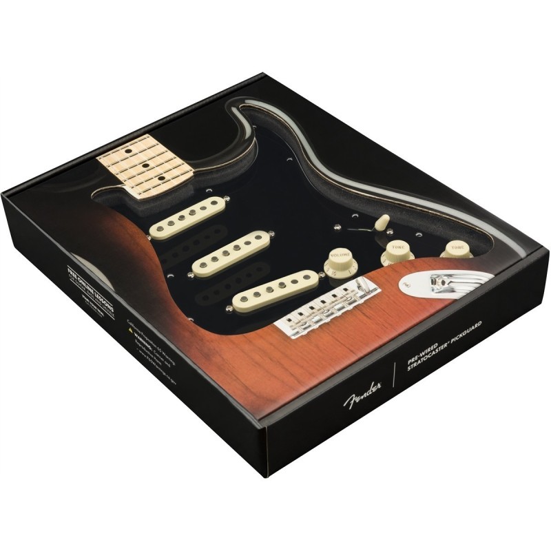 Mascherina Fender Pre-Wired Strat Tex-Mex SSS Black 0992343506