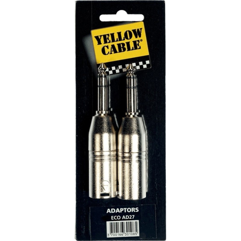 Yellow Cable - AD27 Adattatore Jack TRS Maschio/XLR Maschio 2 Pcs - vai con la sigla