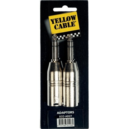 Yellow Cable - AD27 Adattatore Jack TRS Maschio/XLR Maschio 2 Pcs - vai con la sigla