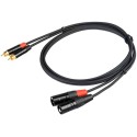 PROEL CHLP330LU3 Cavo audio 2 X spina RCA REAN - 2 x spina volante XLR 3P REAN - 3mt - vai con la sigla