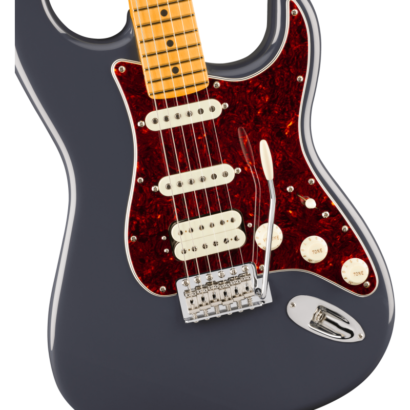 American Professional Classic Stratocaster HSS, Maple Fingerboard, Faded Black - vai con la sigla