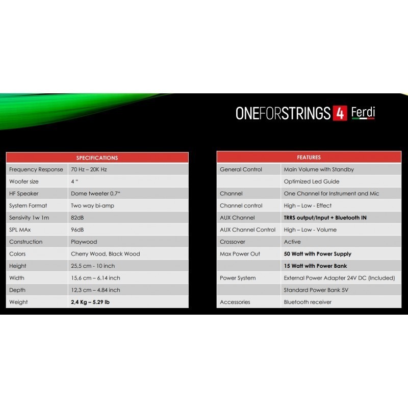ACUS One ForStrings 4 Ferdi Black - amplificatore per chitarra acustica - vai con la sigla
