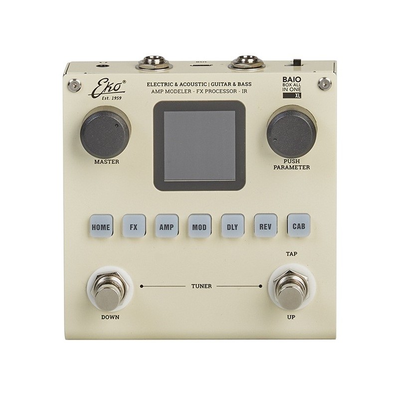 Eko Guitars - BAIO XL - multieffetto e IR loader per chitarra elettrica, acustica, classica e basso elettrico - vai con 