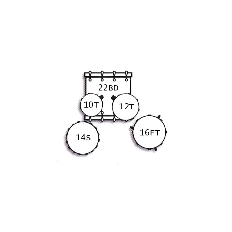 TAMBURO T5 DRUM SET ROCK 22” - TB T5R22BRDSK